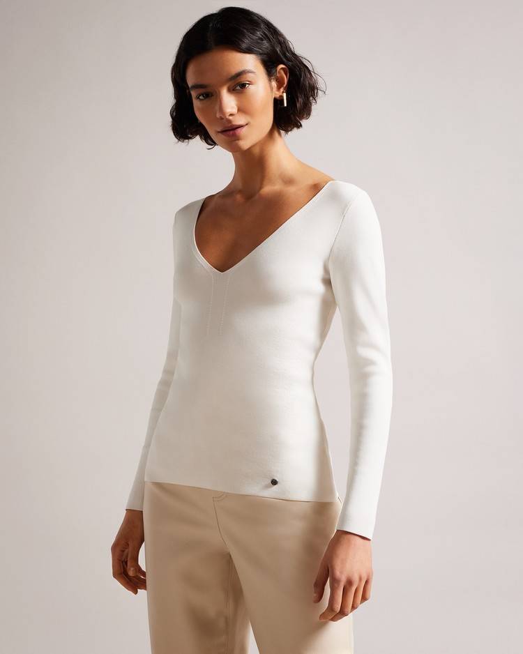 Top Ted Baker Cileste Donna Bianche | WUNEV9520