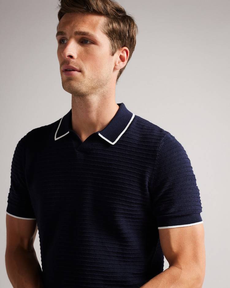 Top Ted Baker Durdle Uomo Blu Marino | JCYLU1036