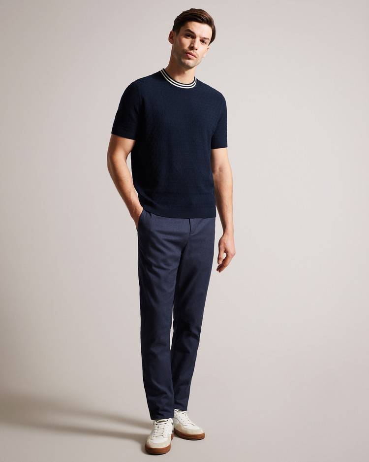 Top Ted Baker Hanam Uomo Blu Marino | CMKDV5376