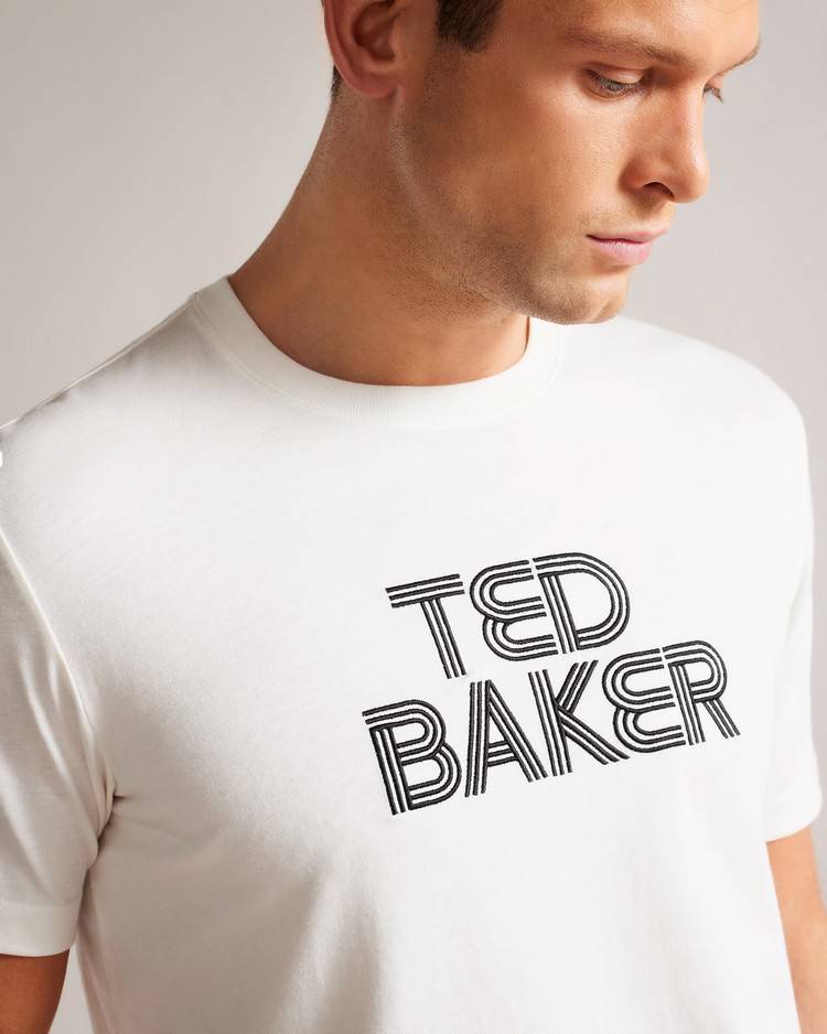 Top Ted Baker Kenedy Uomo Bianche | CLUGV2054