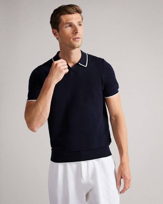 Top Ted Baker Durdle Uomo Blu Marino | JCYLU1036