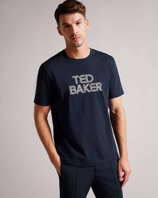 Top Ted Baker Kenedy Uomo Blu Marino | HNDOA2491
